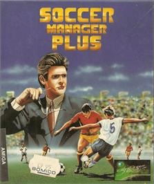 Box cover for Soccer Manager Plus on the Commodore Amiga.